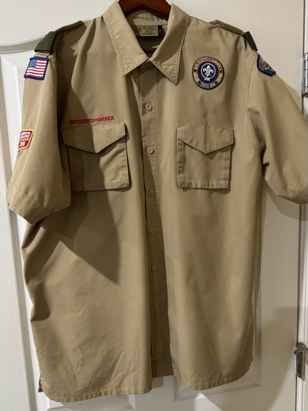 Boy Scouts of America Uniform Shirt Short Sleeve Scoutmaster Large